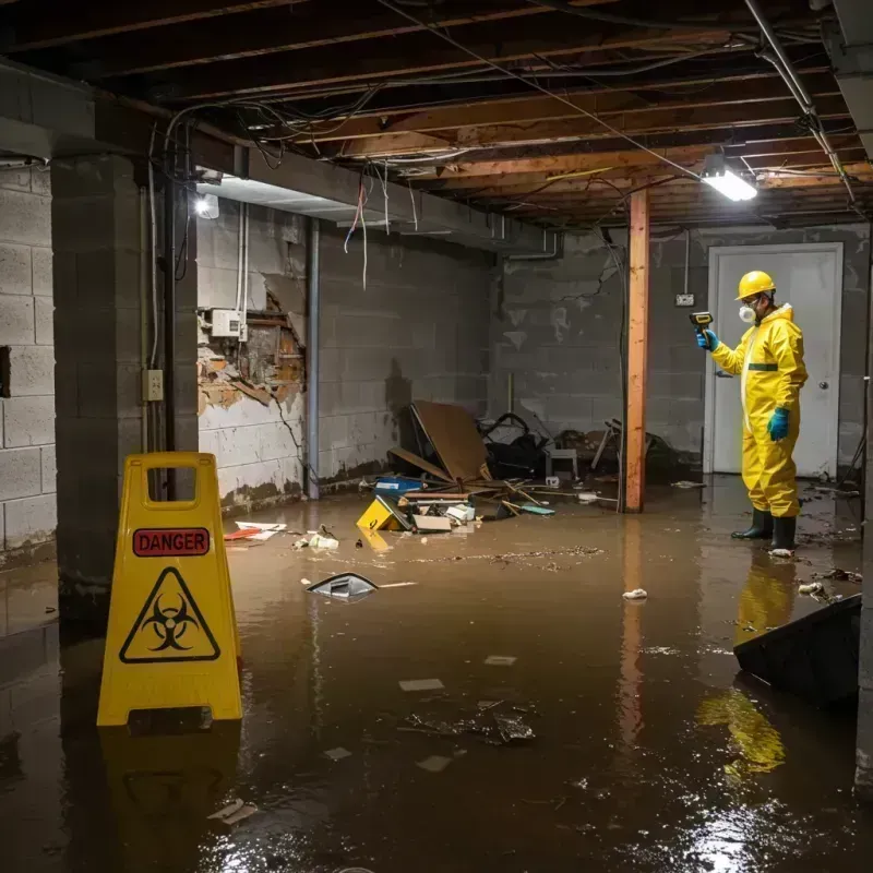 Flooded Basement Electrical Hazard in Paris, MO Property